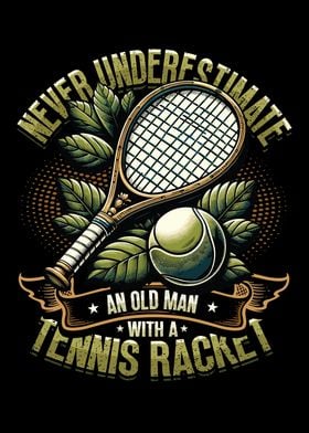 Old Man Tennis Player