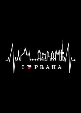 Prague Skyline Heartbeat