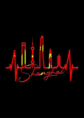 Shanghai Skyline Heartbeat