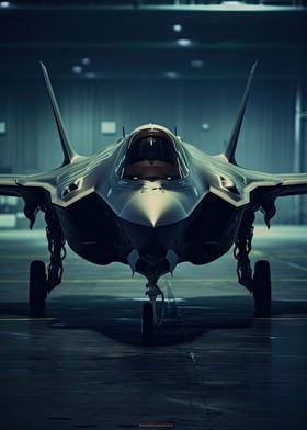 F35 Fighter Jet 3 In Dark