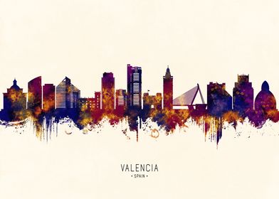 Valencia Spain Skyline