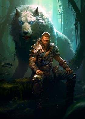 Viking God Thor Odin Wolf