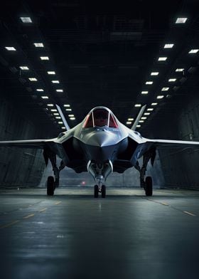 F35 Fighter Jet In Light