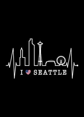 Seattle Skyline Heartbeat