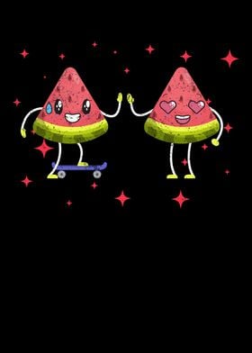 Cute Watermelon Couple