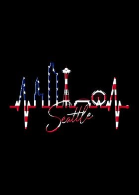 Seattle Skyline Heartbeat