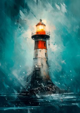 Snowy Lighthouse