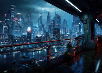 Futuristic Cyberpunk City