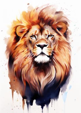 Lion Watercolor