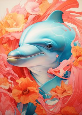 Dolphin Close Up Portrait