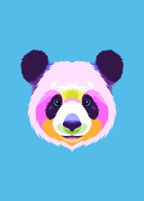 panda head pop art