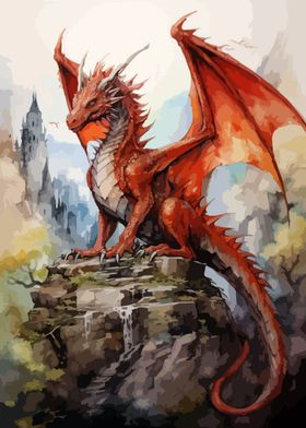 Dragon Watercolor