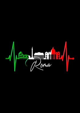 Rome Skyline Heartbeat