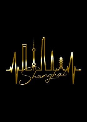 Shanghai Skyline Heartbeat