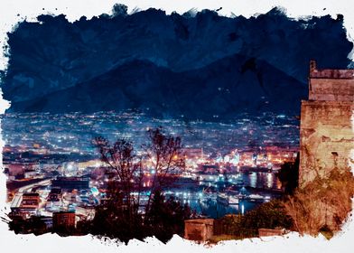 Lights over Naples Italy