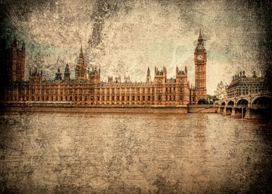 Big Ben London Grunge