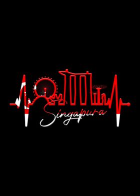 Singapore Skyline Heart