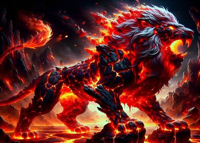 Lava Fire Leo Lion Roar