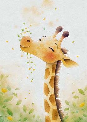 Cute baby giraffe