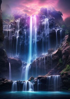 Neon Waterfall