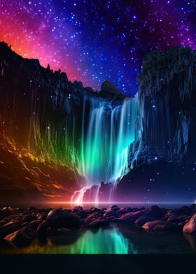 Neon Waterfall