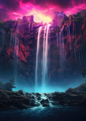 Neon Waterfall