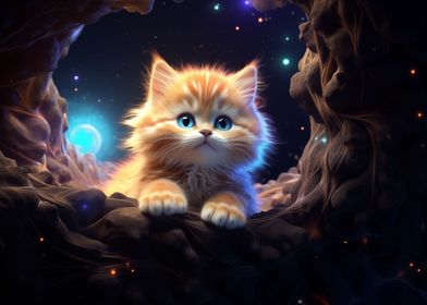 A little cat in space