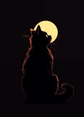 Cat In The Moonlight