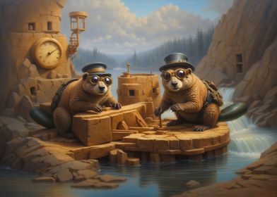 Busy Steampunk Beaver