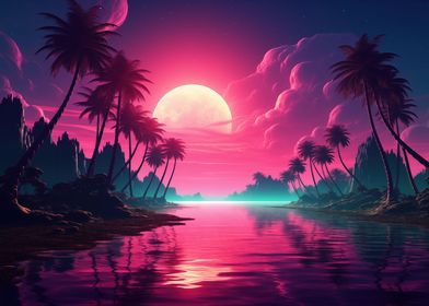 Tropic Neon Oasis