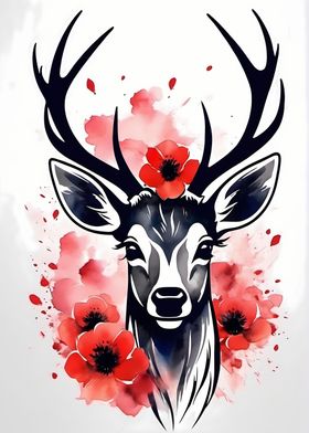 Watercolor Buck