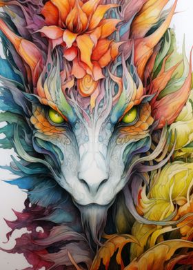 Dragon Close Up Portrait