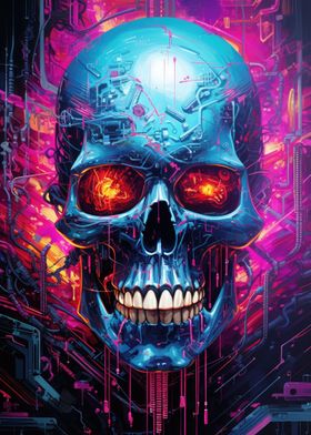 Cyberpunk Skull