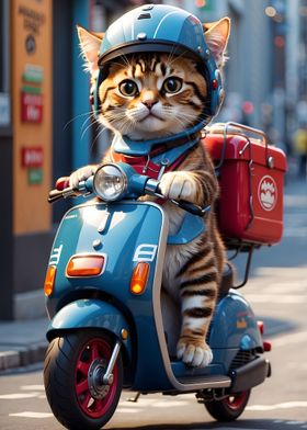 Cat Deliver Scooter