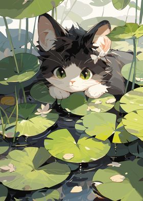 Anime Kitten Pond