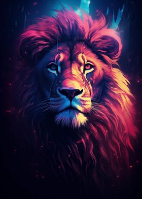 Lion Synthwave