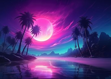 Synthwave Palms Paradise