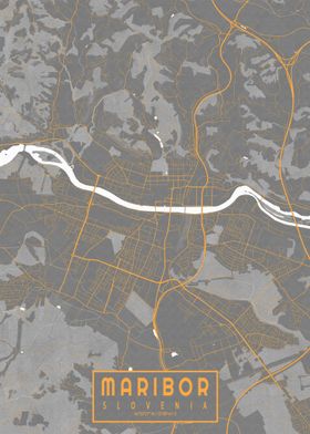 Maribor City Map Bauhaus