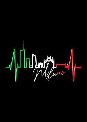 Milan Skyline Heartbeat