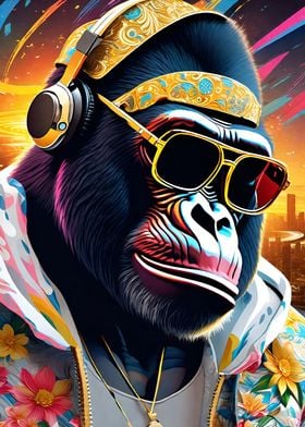 Gorilla Pop Art 5609