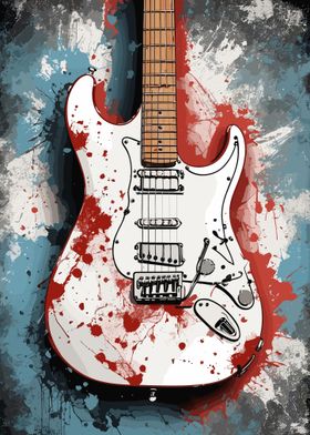 Guitar Splatter Grunge