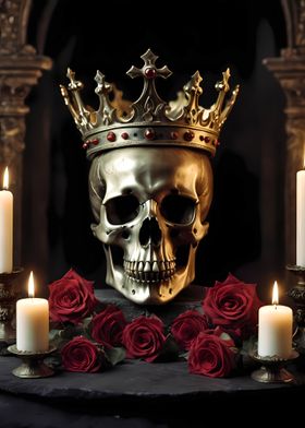 Crowned Golden Skull King