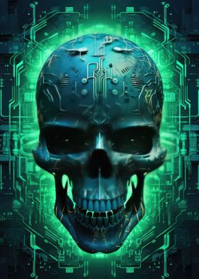 Cyberpunk Skull