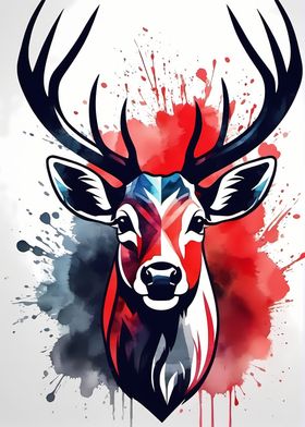 Watercolor Buck