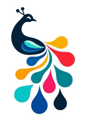 Abstract Peacock Design