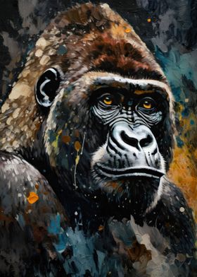 Oil Painted Gorilla