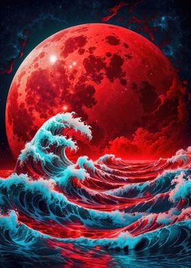 The Wave and the Red Moon