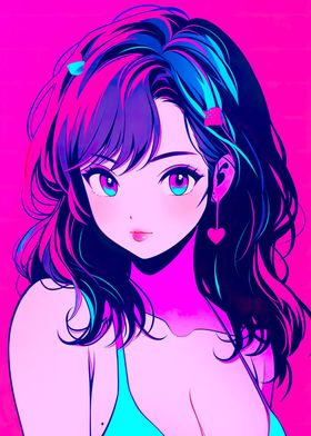 Anime Cute Girl Summer