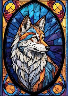Wolf Stained Glass 