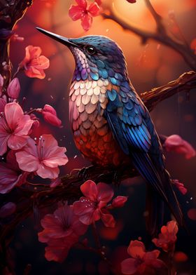 Cherry blossom bird